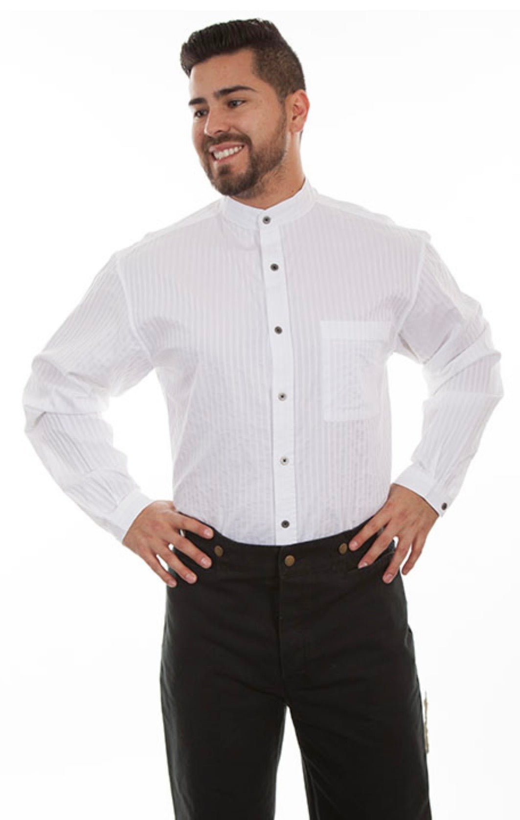 Striped Button Front Shirt